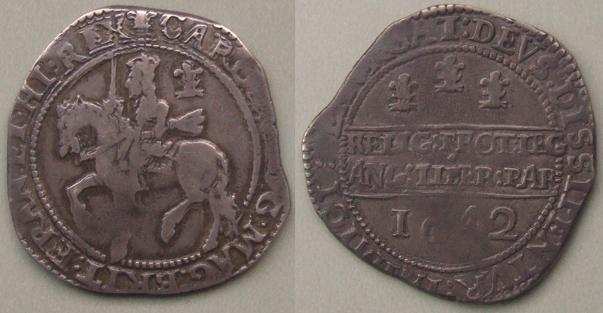 Charles I, Oxford mint declaration halfcrown 1642 Charles I, Oxford mint declaration halfcrown 1642